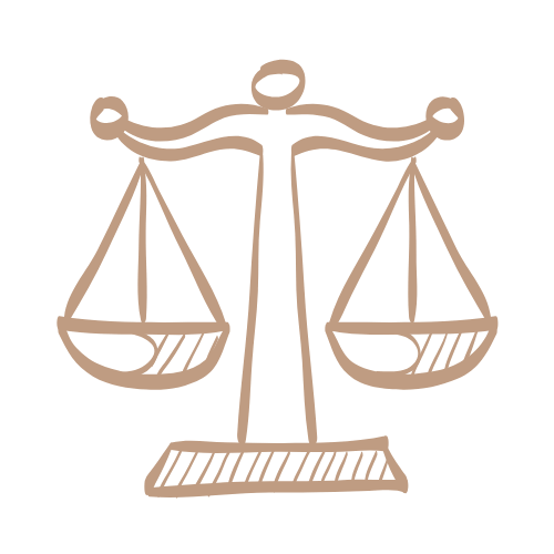 Pictogramme de la balance de la justice